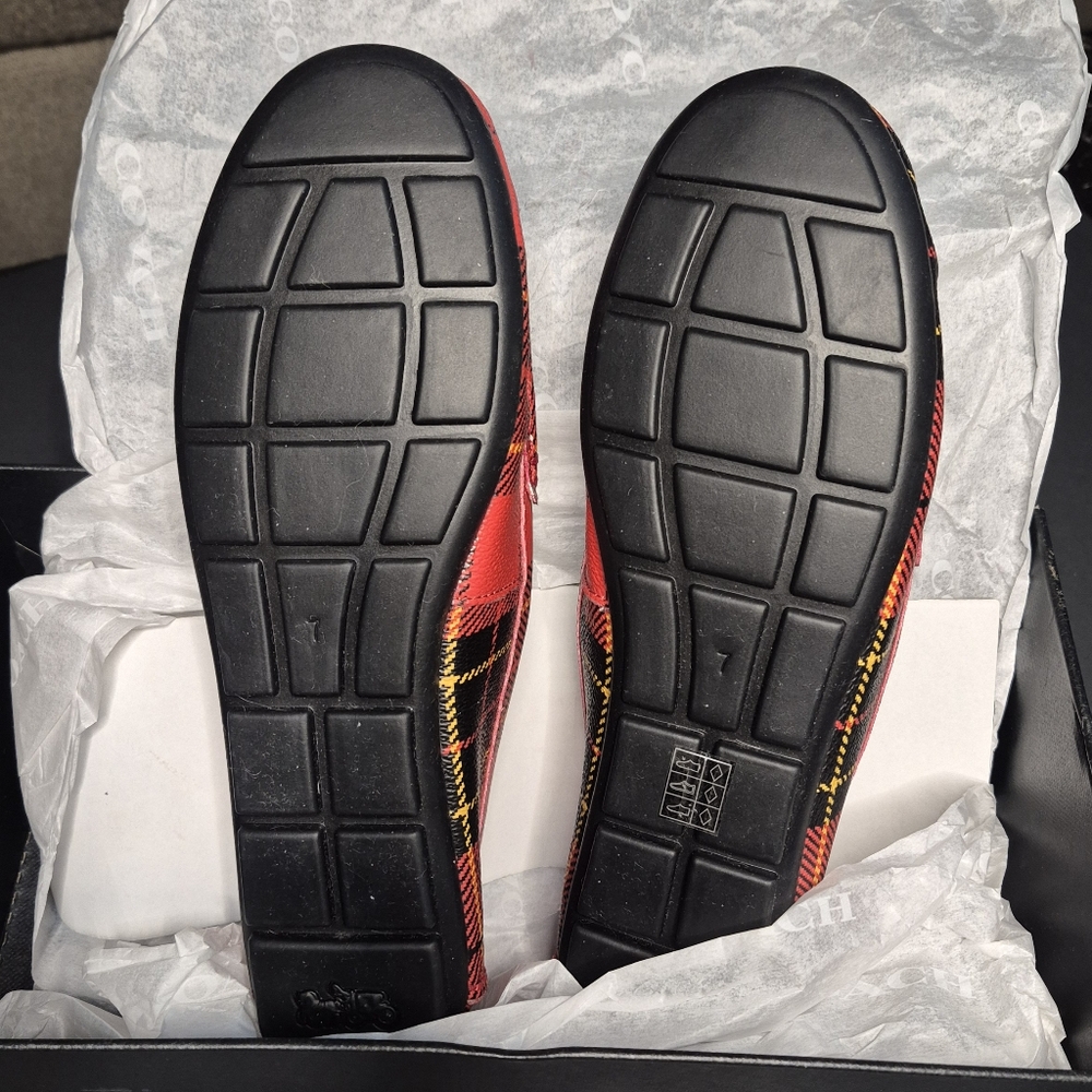 COACH | Marley Driver With Plaid Print Loafers Size 7 NWT - Picture 5 of 6